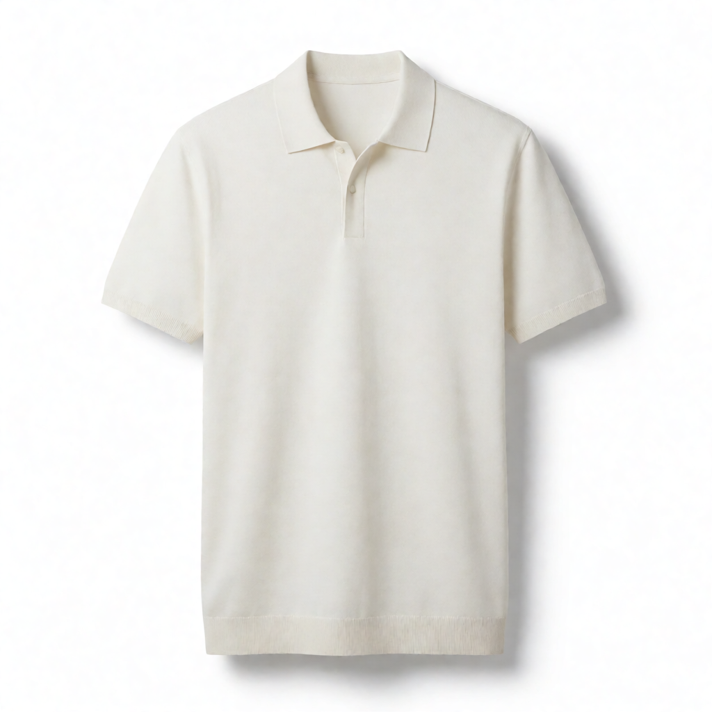 Premium Vintage Polo - Chalk White