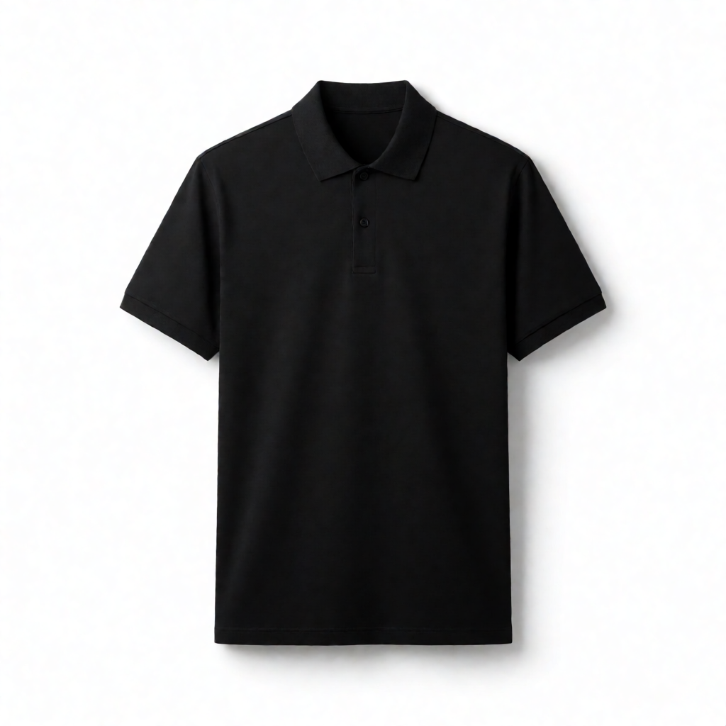 Imported Big Size Polo - Jet Black
