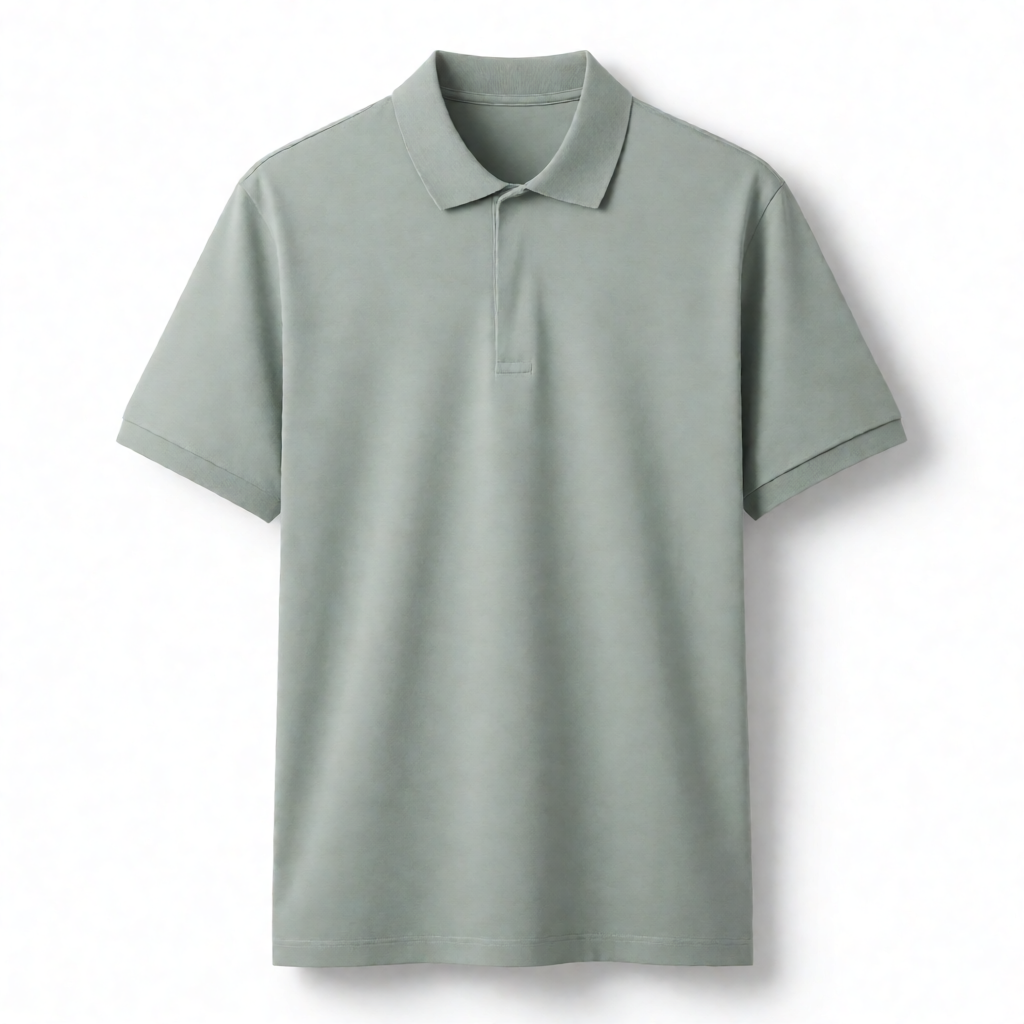 Imported Big Size Polo - Light Sage Grey