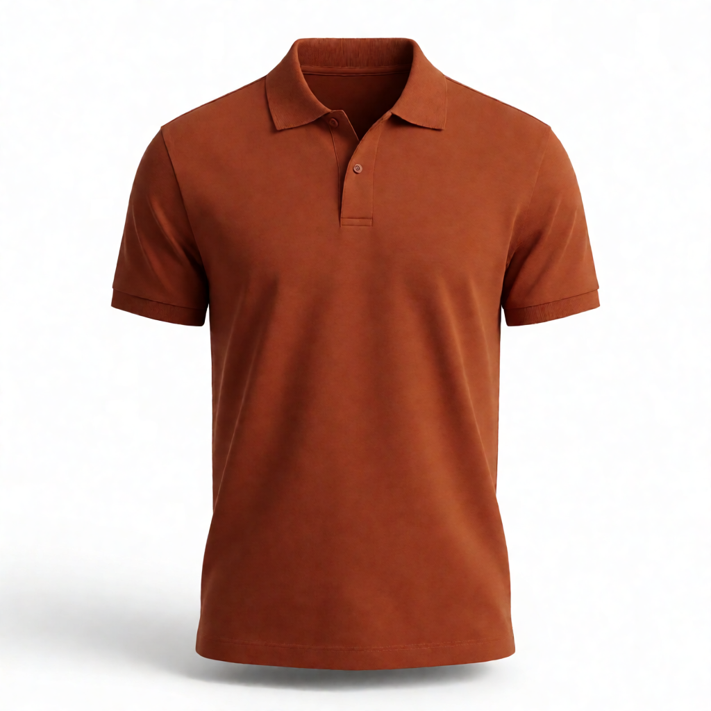 Imported Big Size Polo - Rust Terracotta