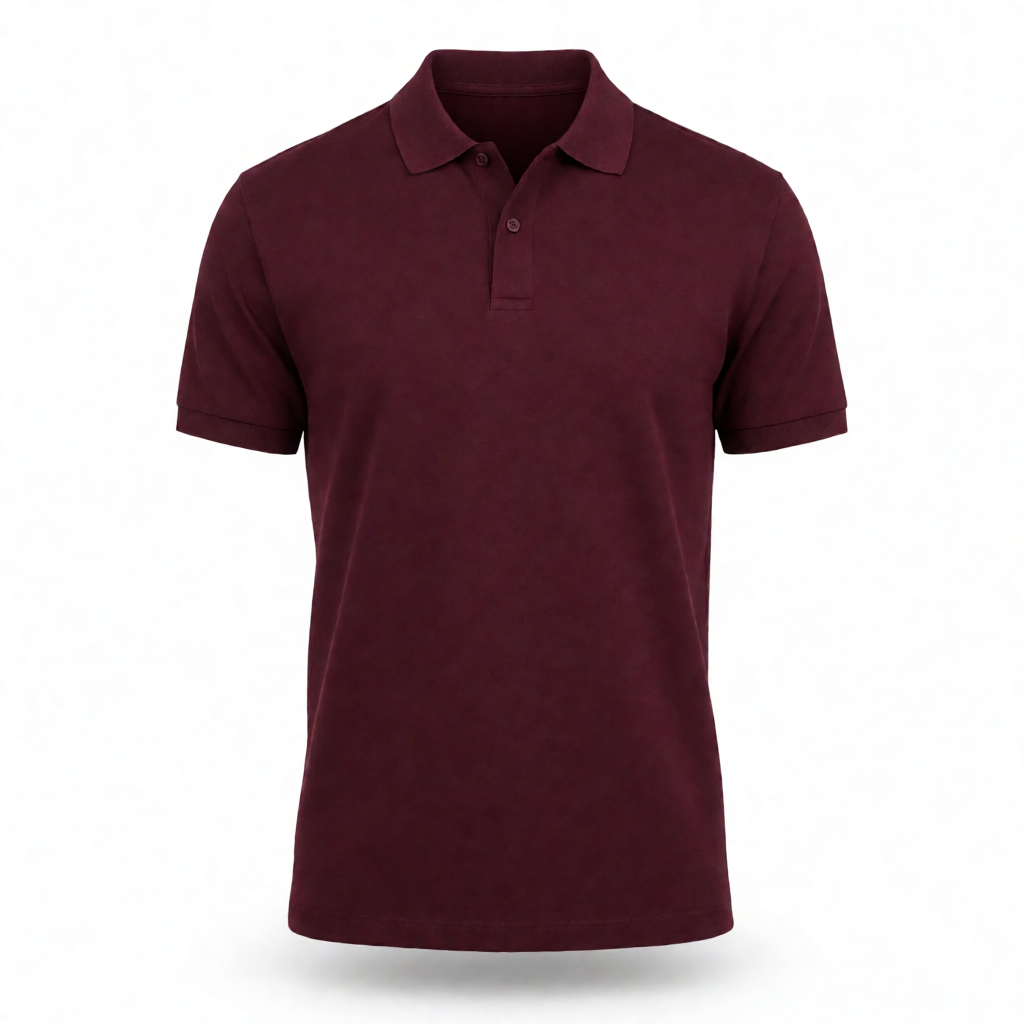 Imported Big Size Polo - Wine Burgundy
