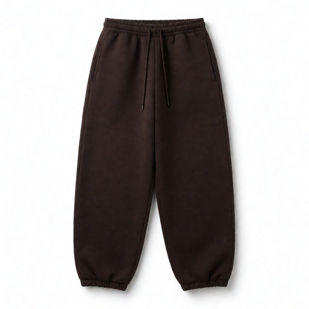 Cotton Looper Baggy Lower - Deep Walnut