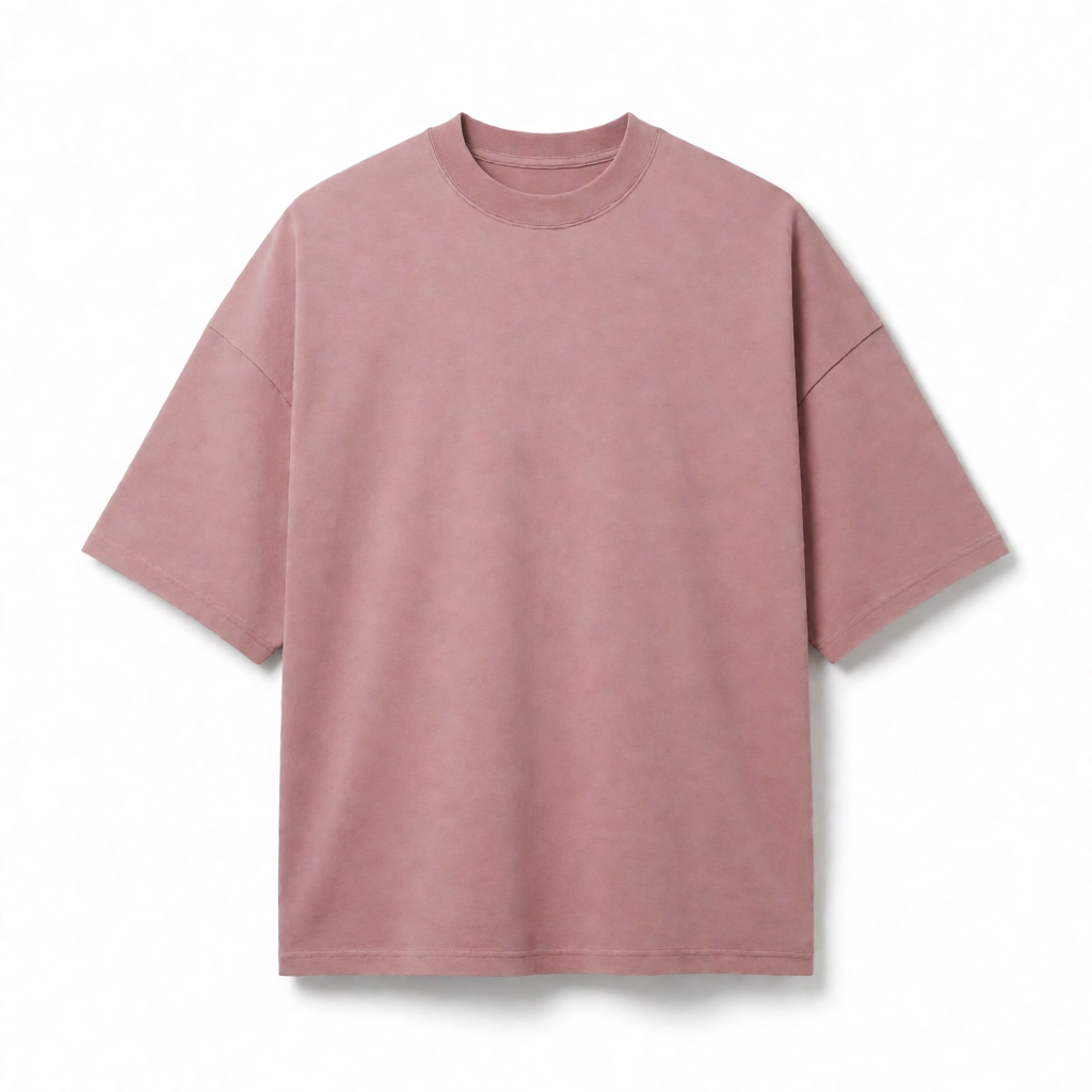 Cotton Canvas Oversize Tee - Dusty Rose