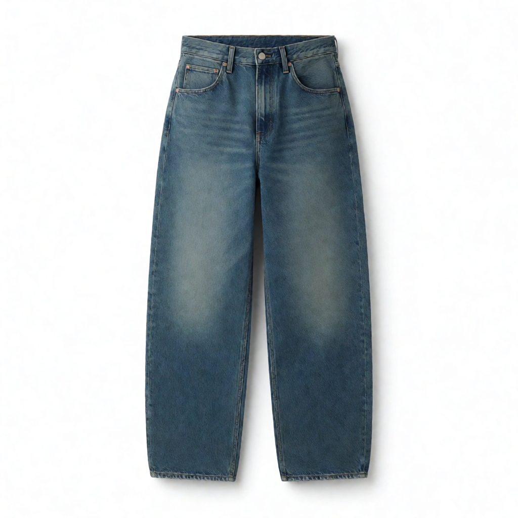 Vintage Shade Baggy Denims - Classic Denim Blue