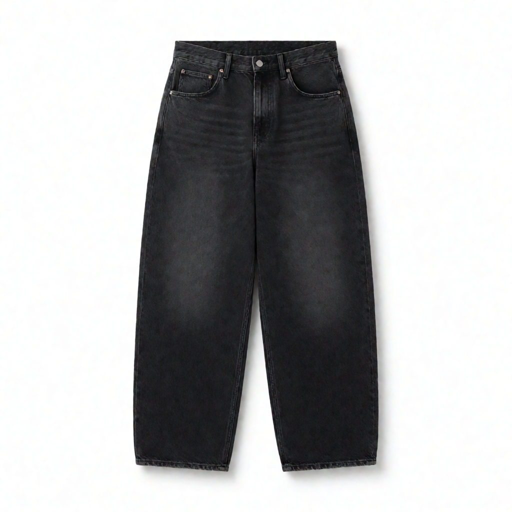 Vintage Shade Baggy Denims - Dark Mineral Wash