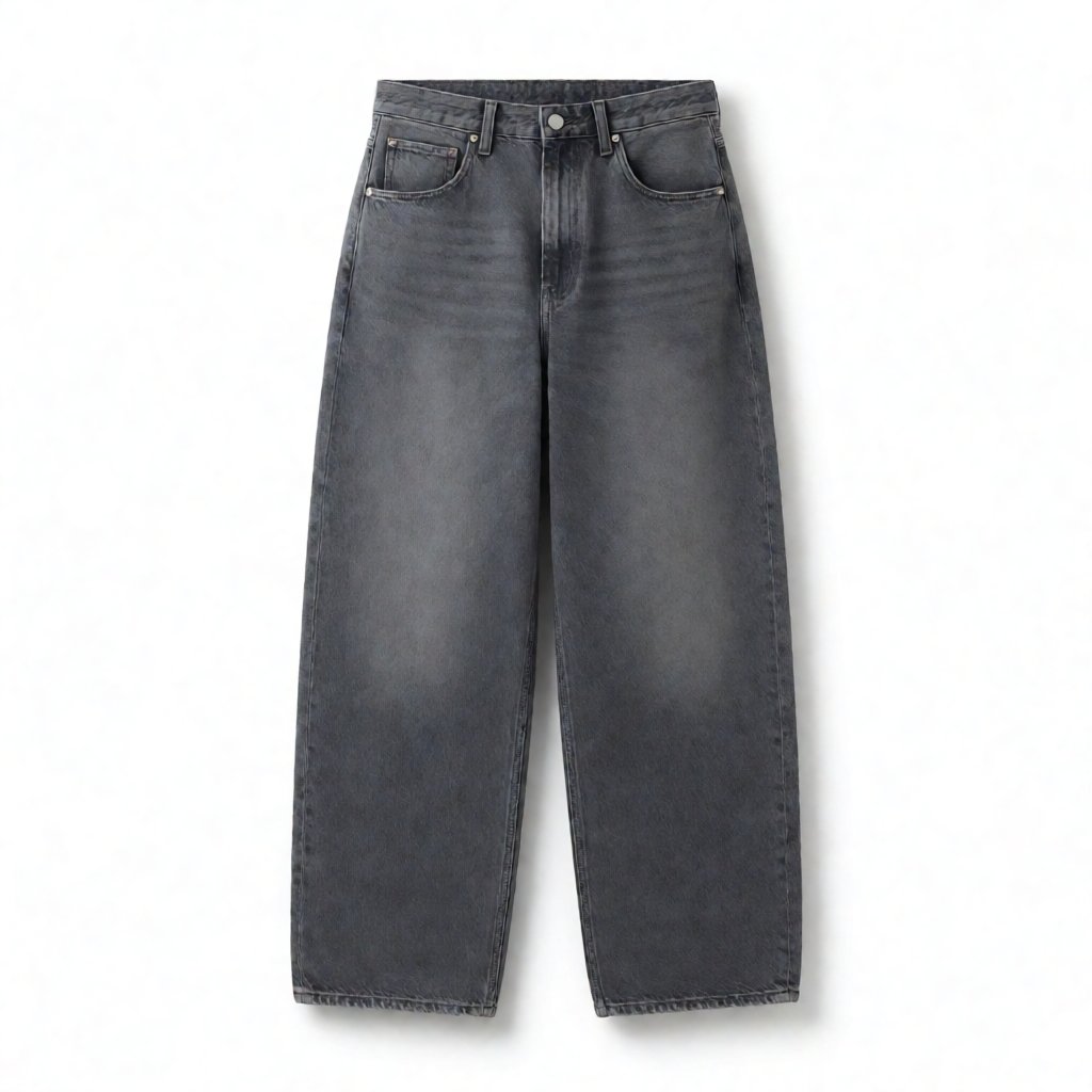 Vintage Shade Baggy Denims - Slate Grey Wash