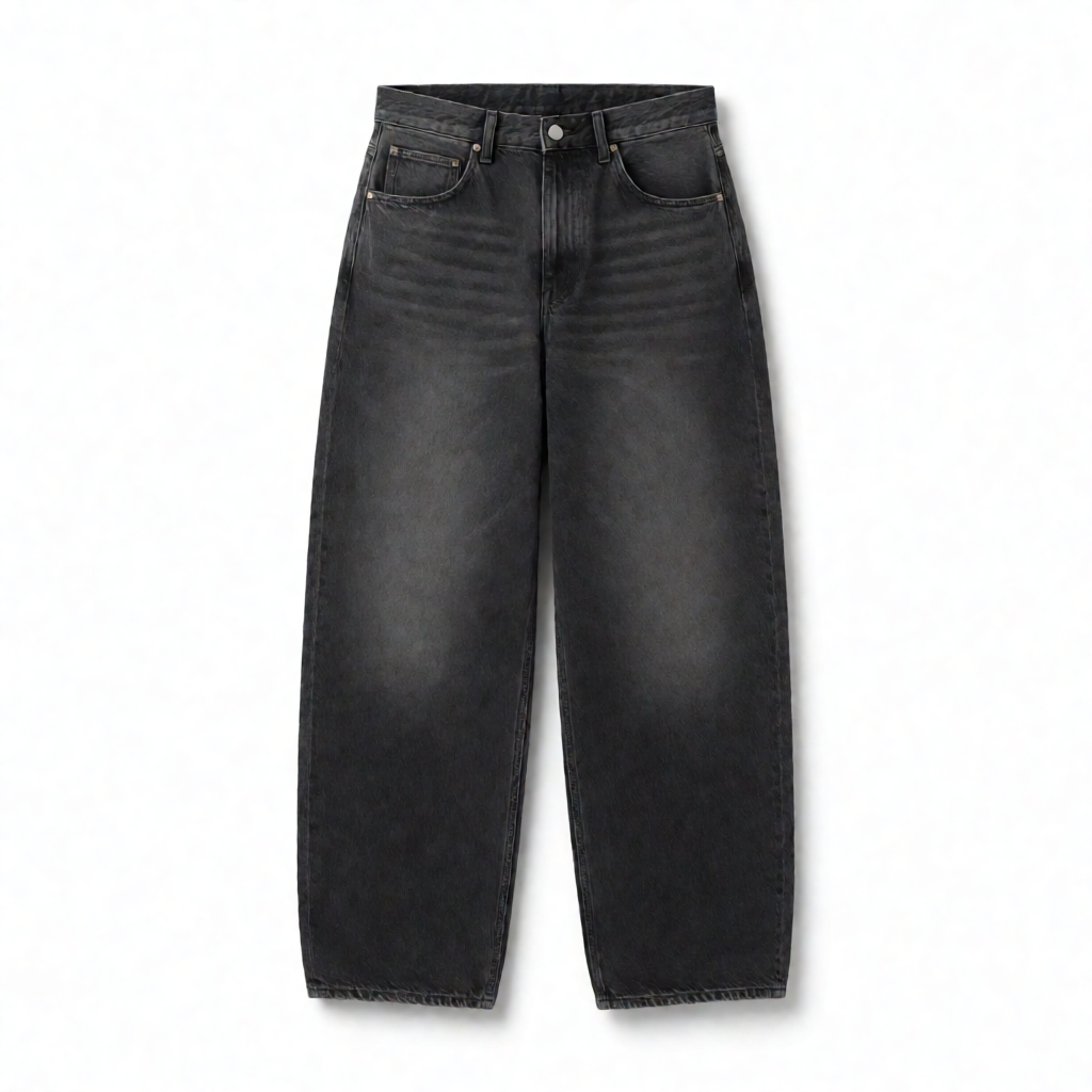 Vintage Shade Baggy Denims - Smoked Grey Wash